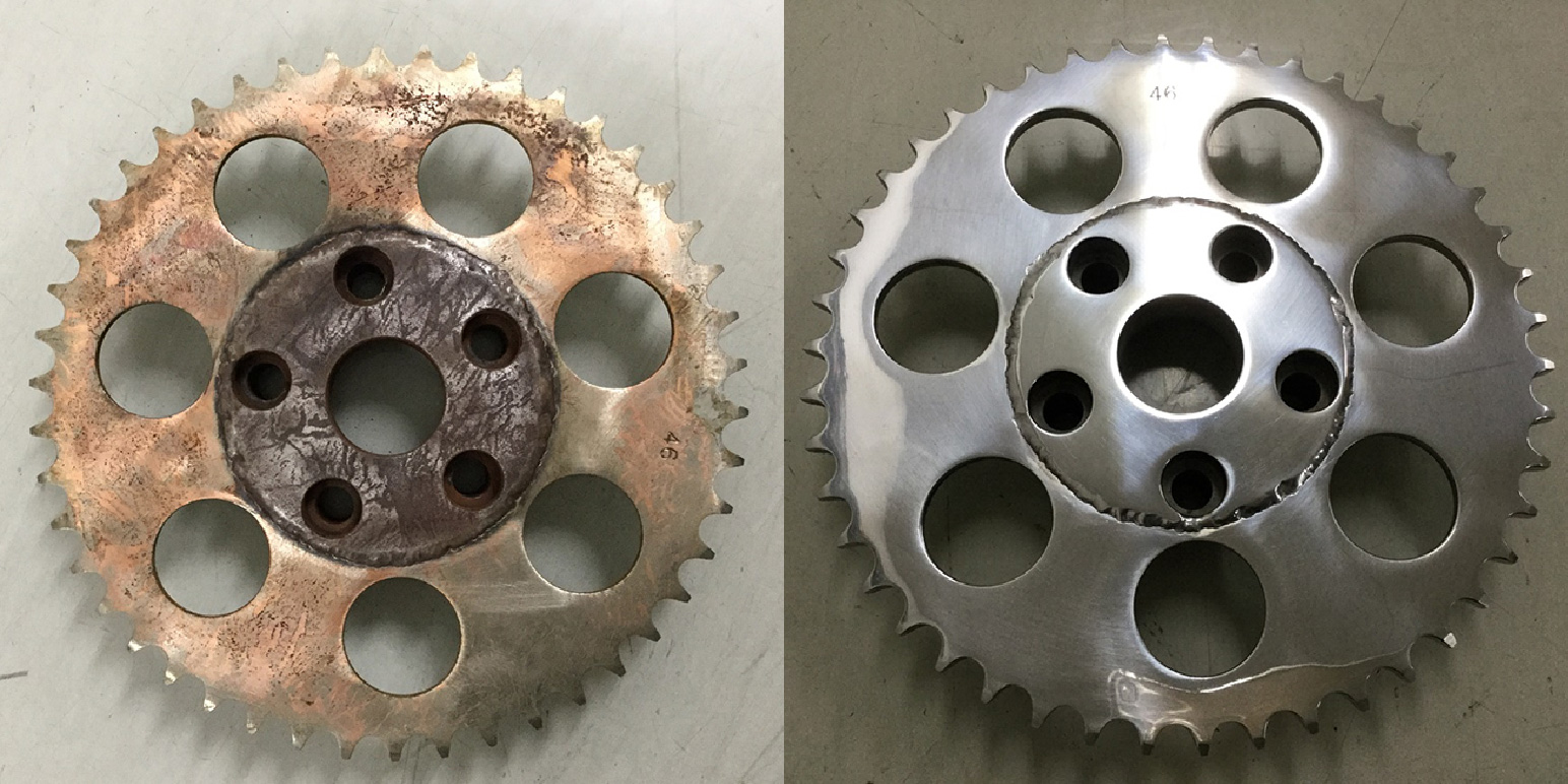 バフ研磨前とバフ研磨後の写真1枚目