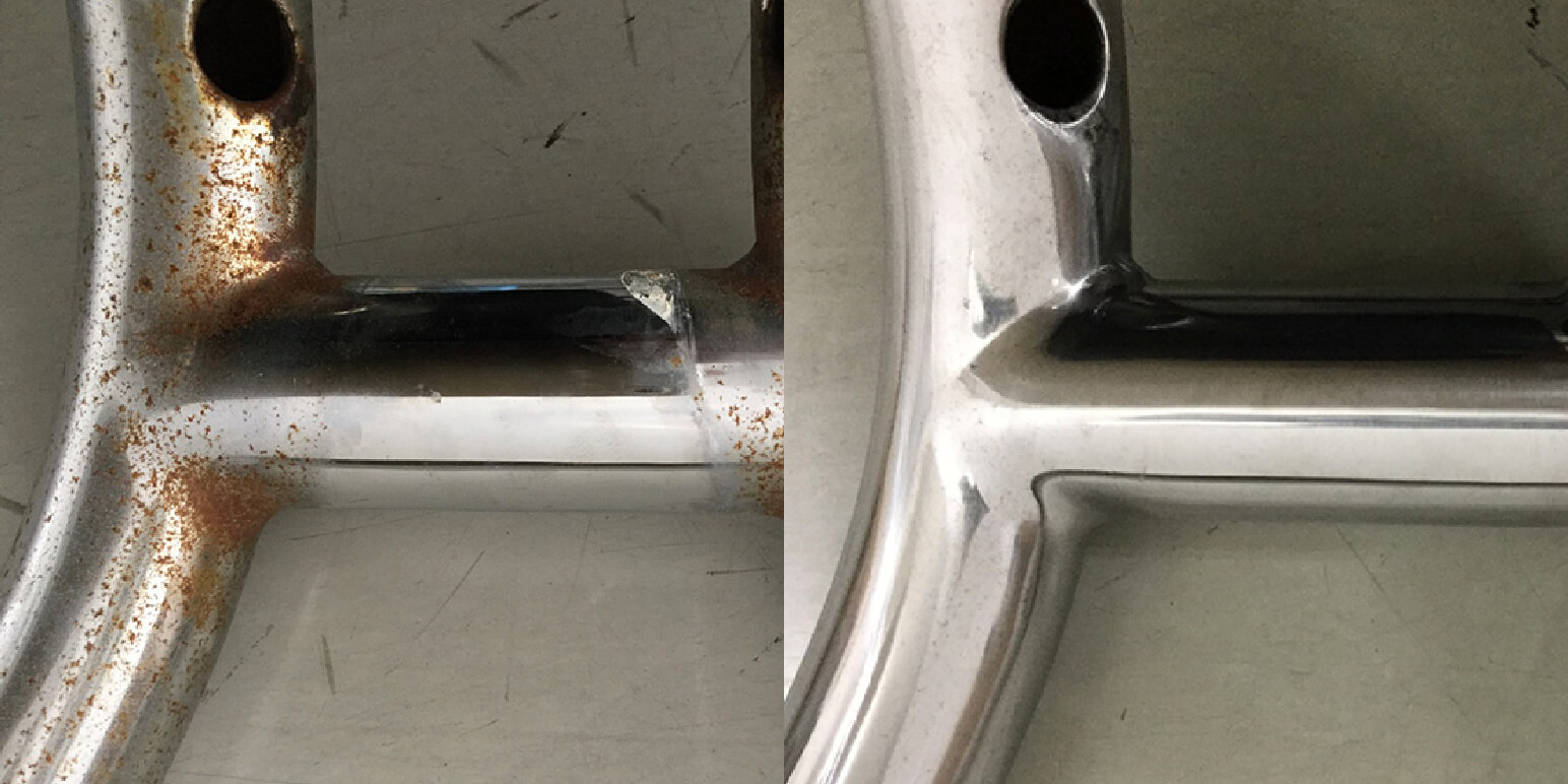 バフ研磨前とバフ研磨後の写真2枚目